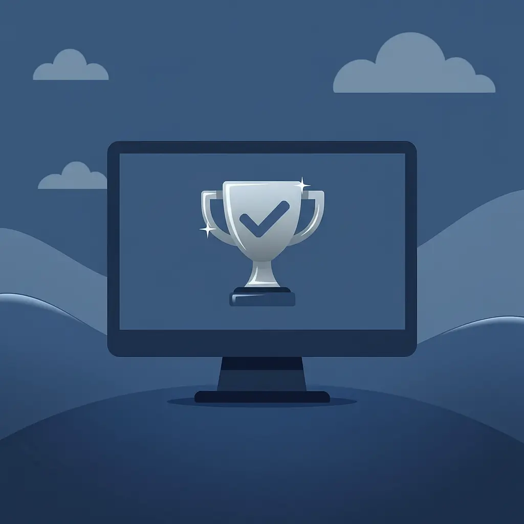 Ilustración de un ordenador mostrando una plataforma de formación online.