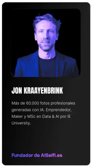 Jon Kraayenbrink, fundador de AISelfies y experto en generación de imágenes con inteligencia artificial