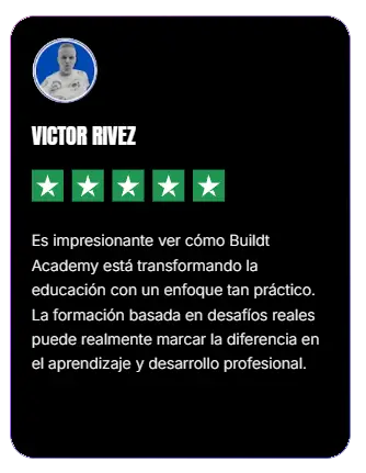 Testimonio de Víctor Rivez, alumno de Buildt Academy, sobre la formación basada en retos reales y aprendizaje aplicado